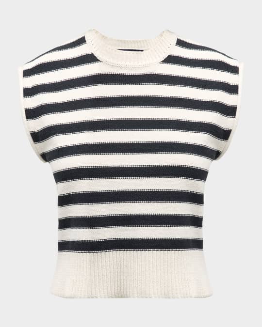 Vera Striped Sleeveless Sweater