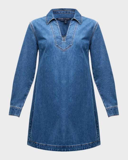 Veronica Beard Wasta Denim Tunic Dress | Neiman Marcus