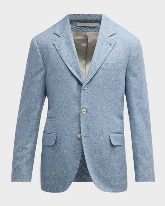 Men's Chevron Three-Button Sport Coat