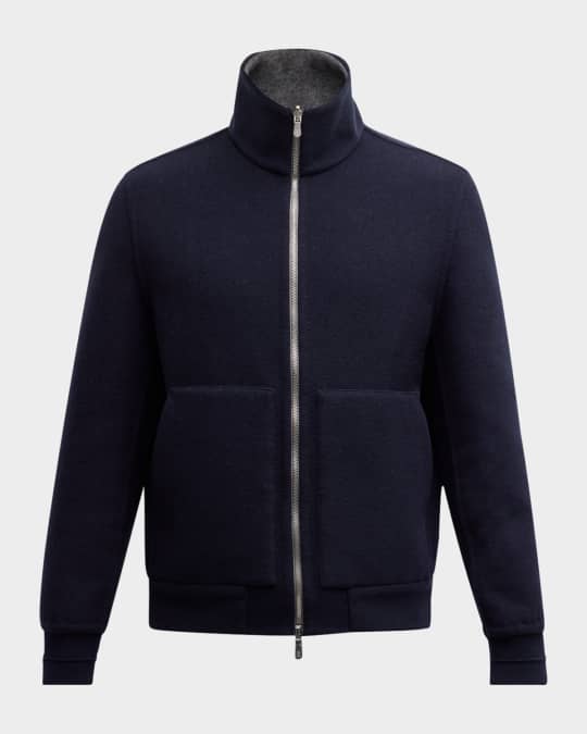 ブルゾン Brunello Cucinelli Giacca Brunello Cucinelli Men's Cashmere Reversible Blouson Jacket
