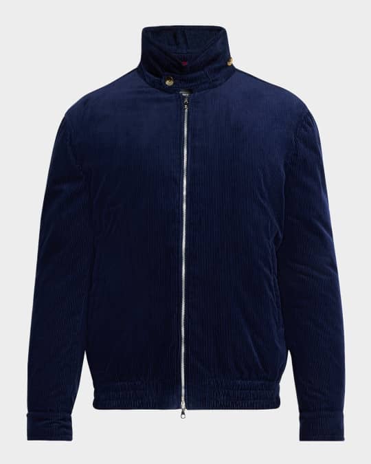 Men's Water-Resistant Corduroy Full-Zip Blouson