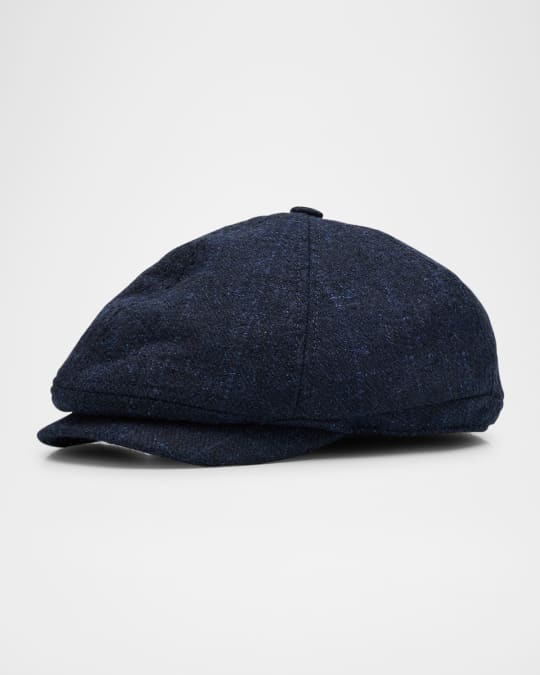 Men's Pinstripe Basque Newsboy Hat