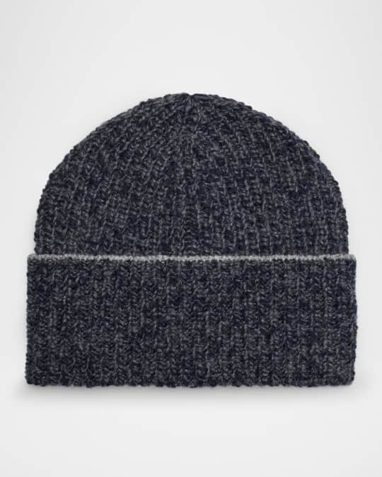 Men's Wool and Cashmere Mouline Beanie Hat