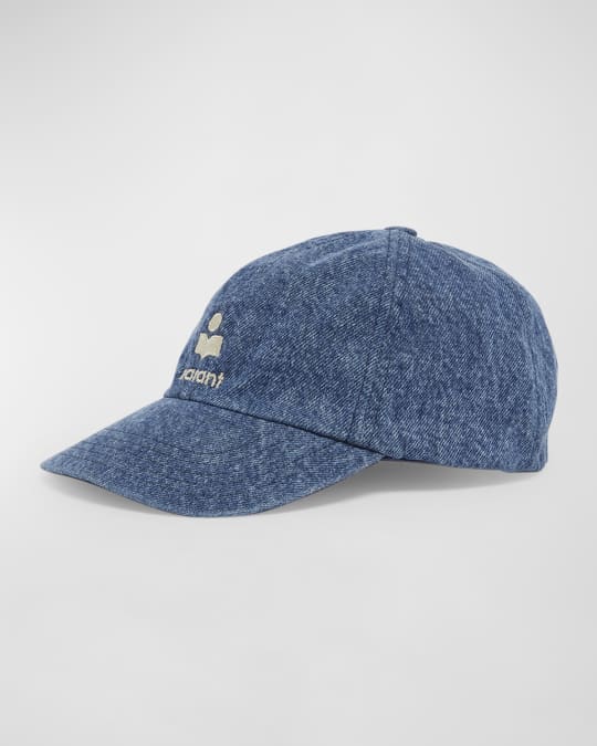 Isabel Marant Tomas Wool-Blend Denim Baseball Hat | Neiman