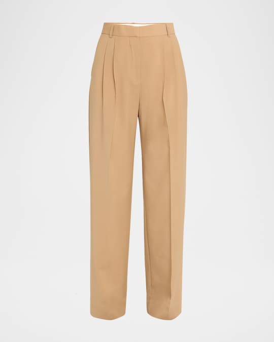 Pleated Wide-Leg Trousers
