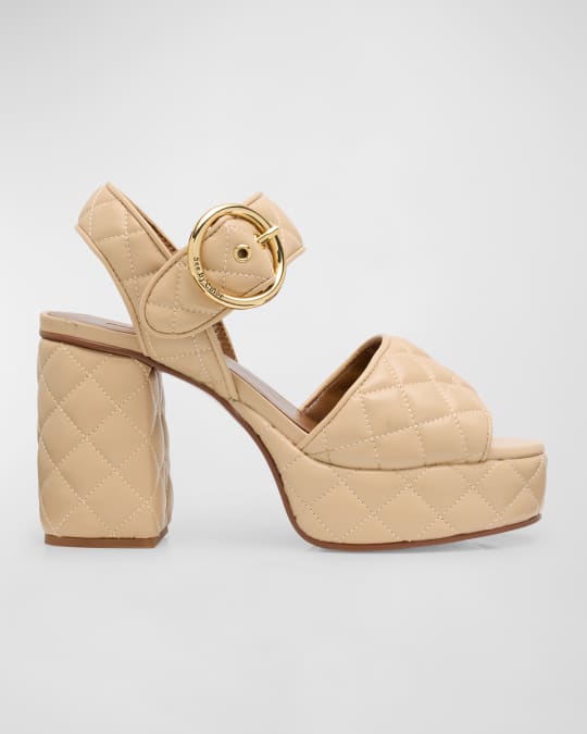 オープニング 大放出セール by See Chloe Sandals Platform Ankle-Strap Quilted Jodie リュック/バックパック