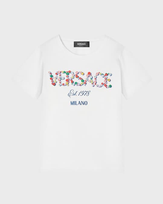  Girl's Floral Logo-Printed T-Shirt, Size 8-14