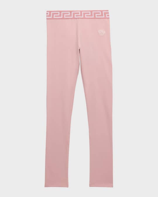  Girl's Greca Border Active Leggings, Size 4-6
