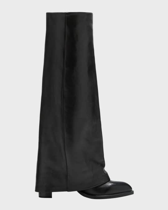 See by Chloe Melia Lambskin Fold over Collar Knee Boots Neiman Marcus