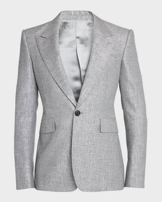 Men's Metallic Fitted Sport Coat