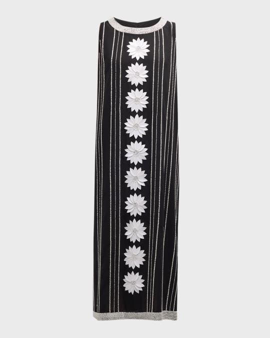 Weitese Prom Shop Dresses Spaghetti Straps 3D Floral Sleeveless Applique Maxi Dress Prom Dress Formal Women's Dresses