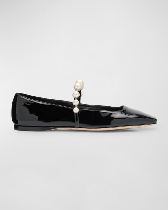 Ade Pearly-Strap Patent Ballerina Flats