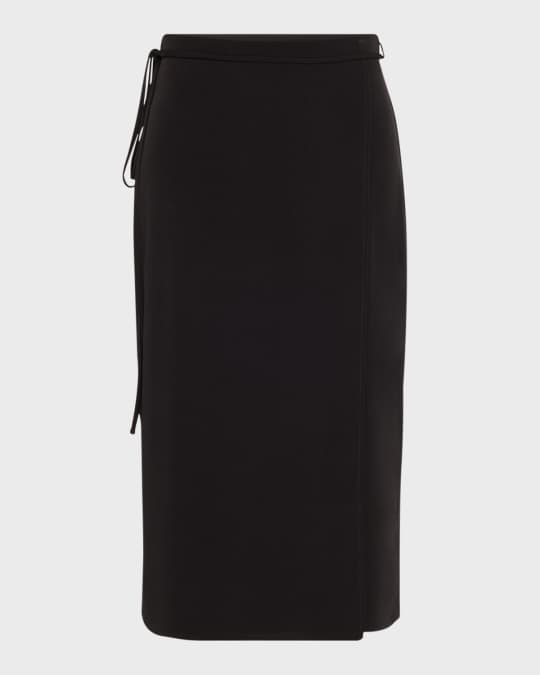 Vince Midi Tie Wrap Skirt Neiman Marcus