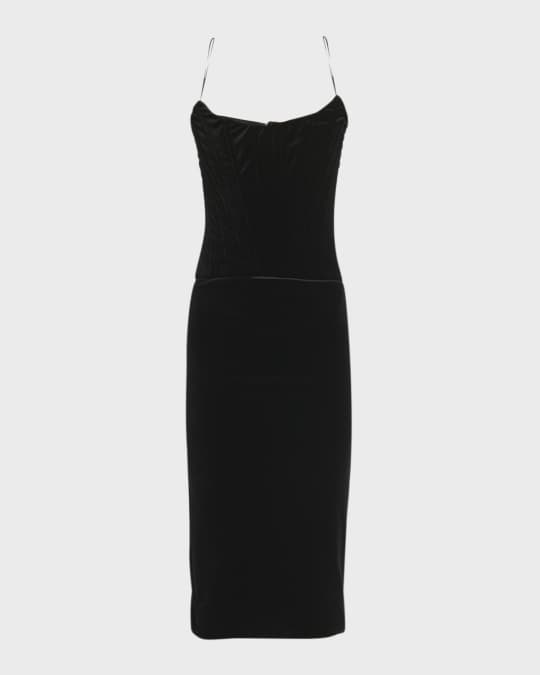 Strapless Velvet Corset Dress