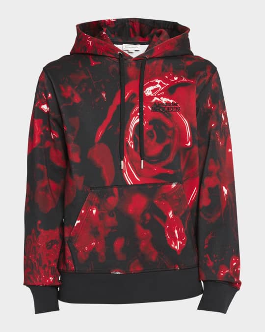 Men's Floral-Print Hoodie