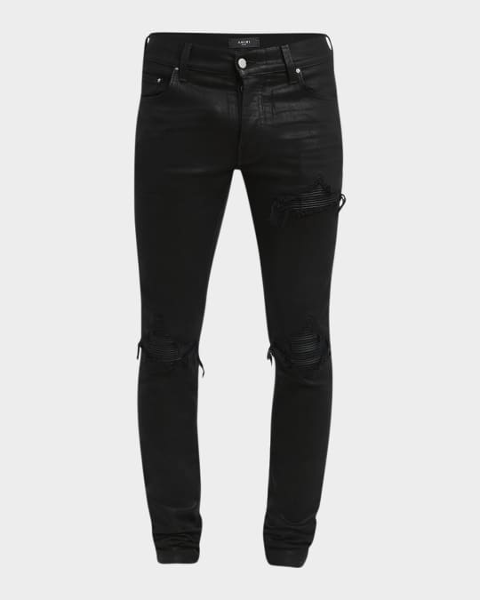【完売必至】AMIRI Wax MX1 ジーンズ Amiri Men's MX1 Waxed Skinny Jeans | Neiman Marcus