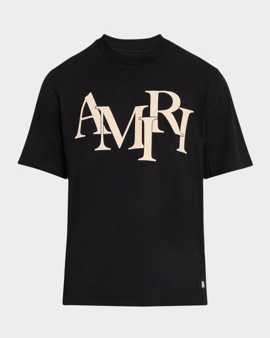 Amiri Men's Staggered Logo T-Shirt | Neiman Marcus Amiri Men's Staggered Logo T-Shirt | Neiman Marcus