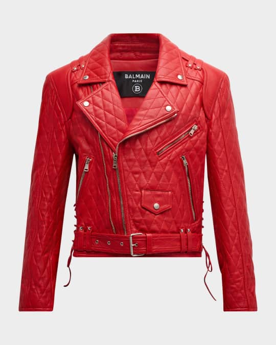 Neiman marcus red leather jacket clearance