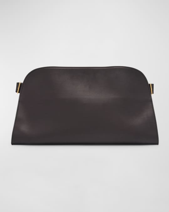 THE ROW Margaux E W Clutch in Saddle Leather Neiman Marcus