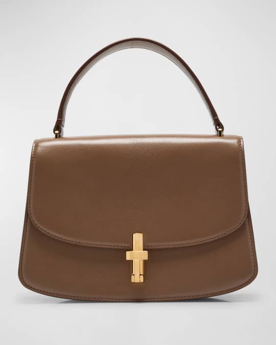 THE ROW Sofia 8.75 Top Handle in Shiny Kidskin Leather with