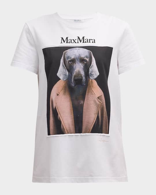 ★Max Mara★ CIPRIA Short Sleeve T-Shirt Caramel 21946071600 Max Mara Cipria Graphic Short-Sleeve T-Shirt | Neiman Marcus