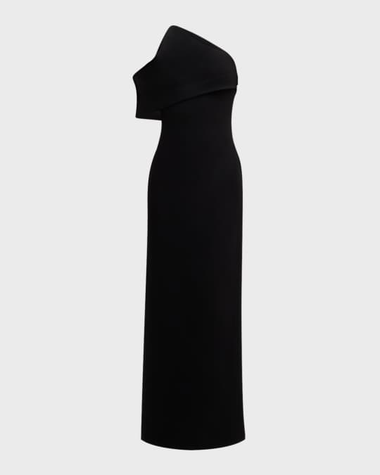 The Romee Draped One-Shoulder Column Gown