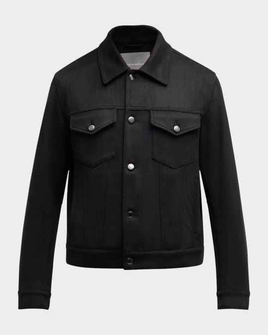 Men's Moleskin Effect Trucker Jacket