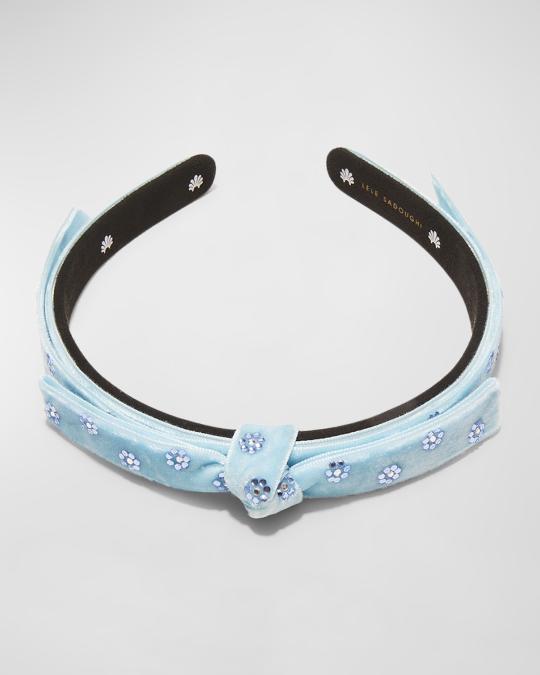 Lele Sadoughi Bardot Embellished Slim Bow Headband | Neiman  display picture 3