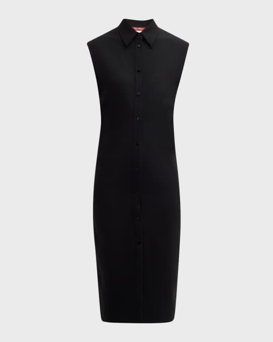 Max Mara STUDIO キャディチュニックドレス madia Max Mara Studio Sughero Sleeveless Cady Midi Shirtdress
