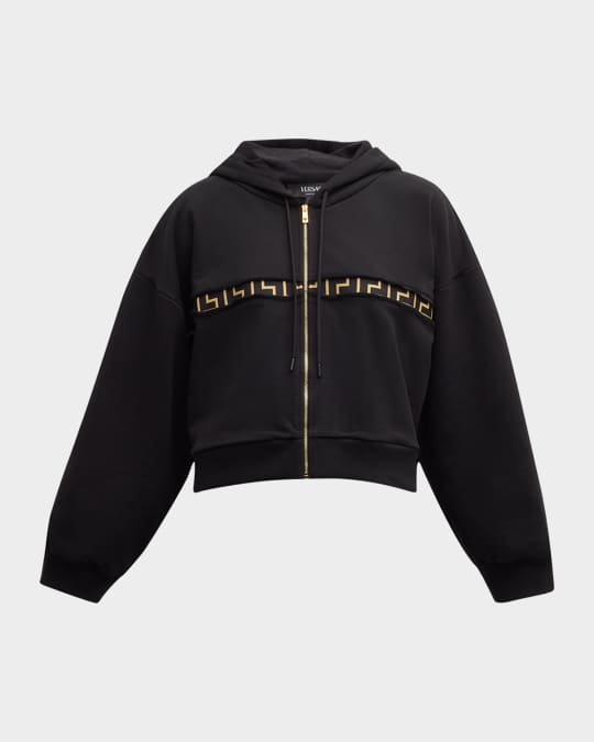 Versace greco zip hooded sweatshirt new arrivals