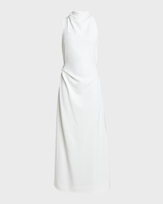 Proenza Schouler Selena Backless Twist Back Matte Viscose Crepe Dress