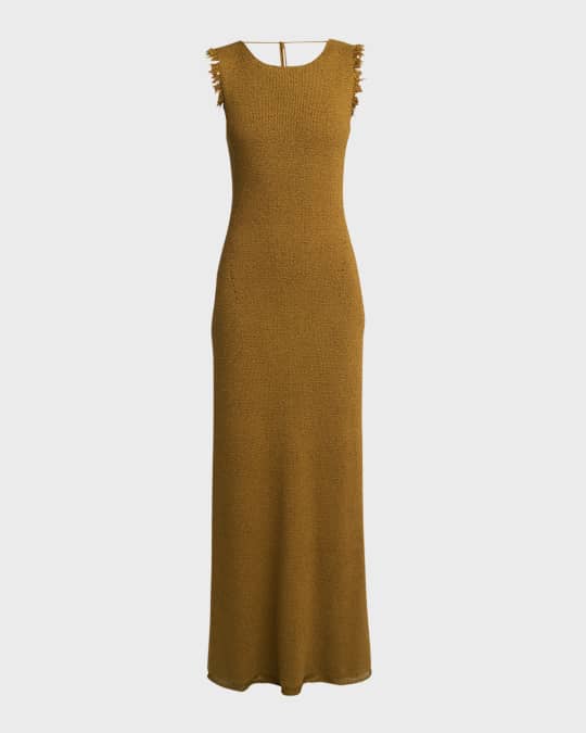 Silvia Double-Face Silk Boucle Knit Dress