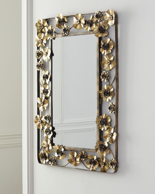 Neiman Marcus Rectangle Floral Mirror | Neiman Marcus