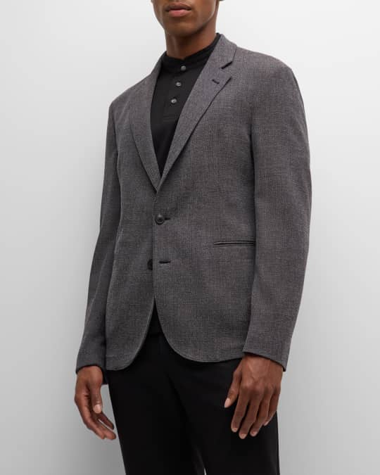 Emporio Armani Men's Wool Stretch Micro Texture Sport Jacket