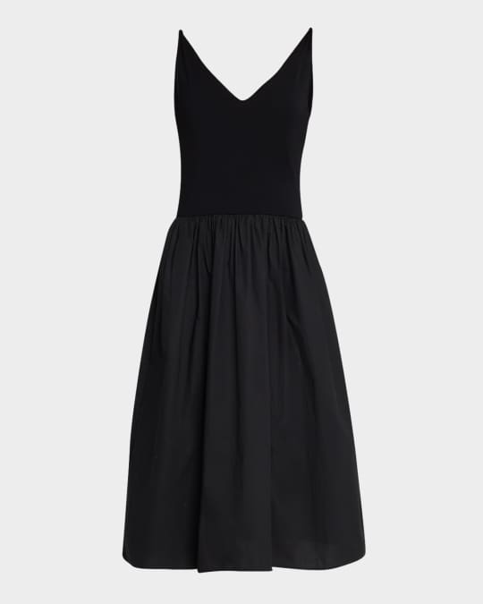 winter fairy dress up Coco Jet Black Drop Waist Midi Dress Elle Grey main image 1