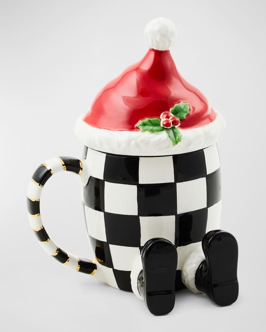 Cozy Christmas Lidded Santa Mug