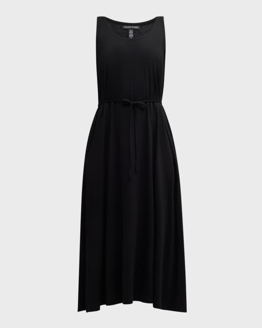 eileen fisher scoop neck jersey midi dress Eileen Fisher Sleeveless Scoop-Neck Jersey Midi Dress