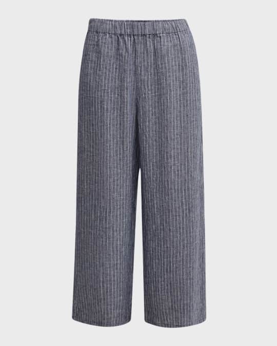 Eileen fisher cropped linen pants on sale