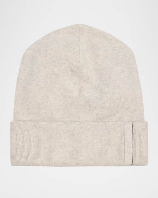 Monili-Trim Cashmere Beanie Hat