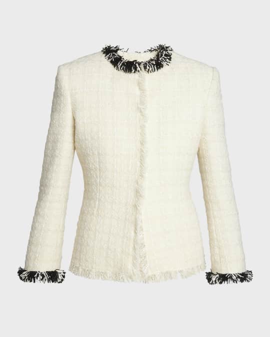 Givenchy Tweed Short Jacket with Beaded Trim | Neiman Marcus