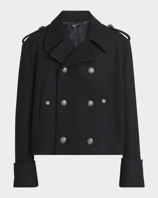 Dolce&Gabbana Men's Cropped Double-Breasted Jacket | Neiman