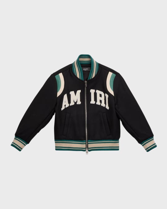 Boy's Logo-Print Collegiate Inspired Bomber Jacket, Size 4-12