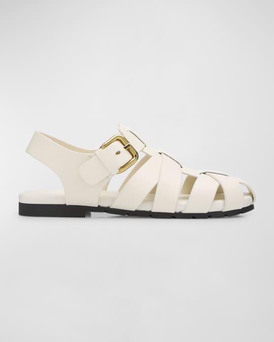 【Bottega Veneta】Gertie Fisherman ヒールサンダル Bottega Veneta: Blue Gertie Fisherman Heeled Sandals | SSENSE
