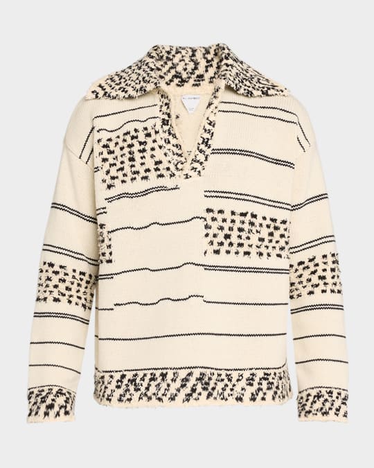 お歳暮・冬ギフト特集2024 Bottega Veneta Men's Textured Stripe Knit Sweater | Neiman トップス