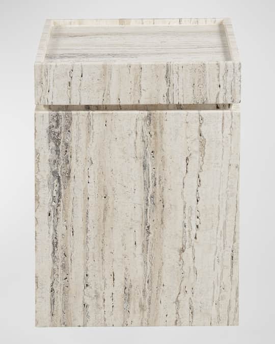 Daxton Travertine Accent Table