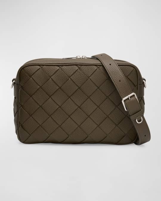 【BOTTEGA VENETA】INTRECCIATO MEDIUM CROSSBODY BAG Bottega Veneta Men's Intrecciato Medium Crossbody Bag