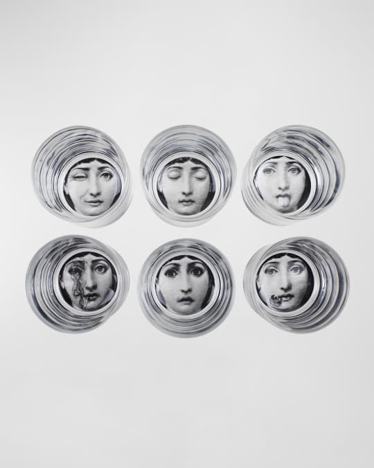 Fornasetti Tema e Variazioni 1.5 oz. Glasses, Set of 6 | Neiman Marcus