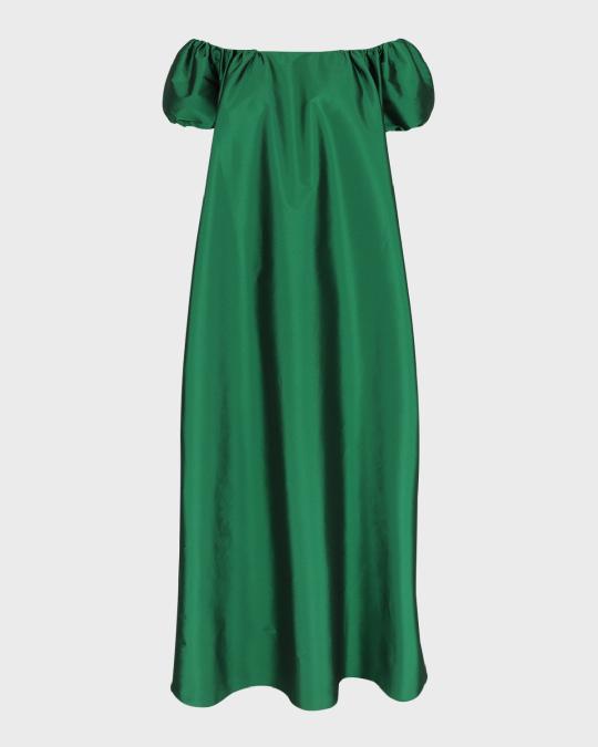 hunter green halter dress IC Collection Textured Woven Round Neck Sleeveless Bow Detail A-Line Midi Dress, Womens, XS, impact-women's empowerment main image 1