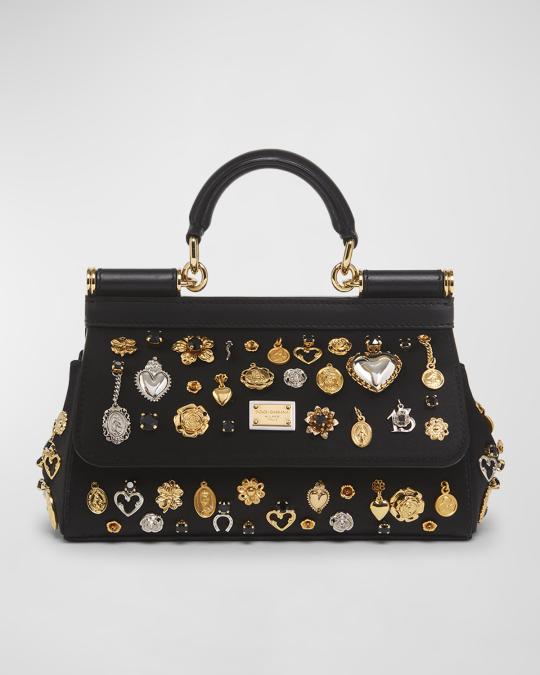 [DOLCE & GABBANA]シシリー スモールシルクハンドルハンドバッグ Dolce&Gabbana Small Sicily Handbag | Neiman Marcus