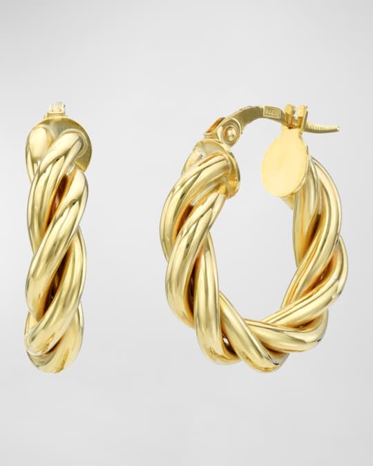 Zoe Lev Jewelry 14k Yellow Gold Twisted Rope Hoop Earrings